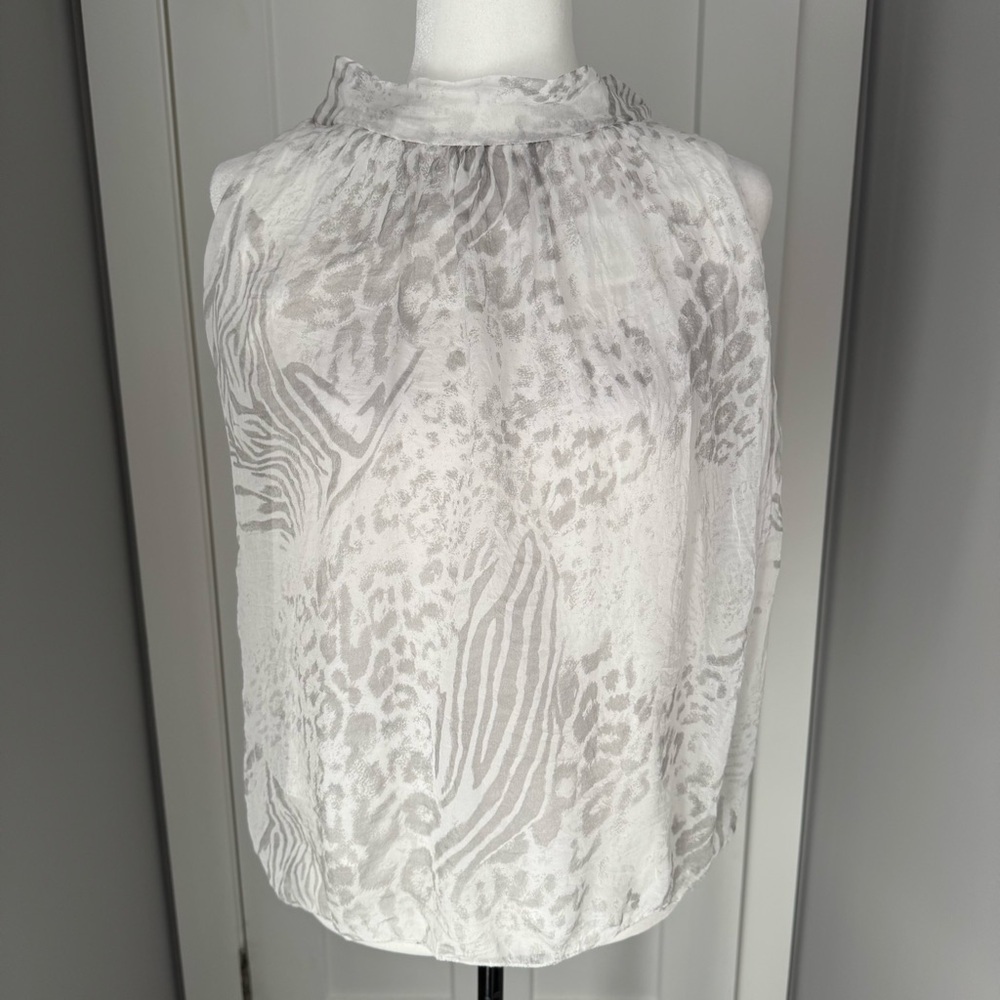 Elena Baldi Silk Sleeveless Blouse